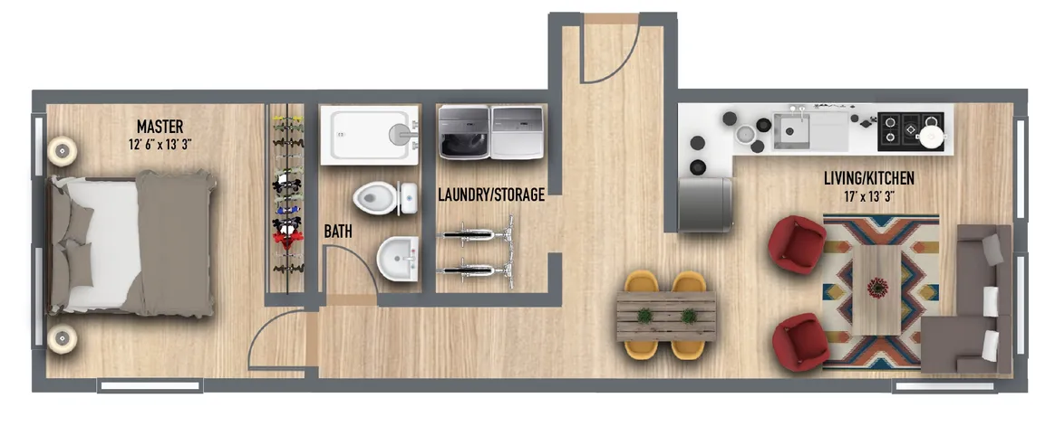 1 Bedroom | 502 Square Feet 1 Bedroom | 502 Square Feet