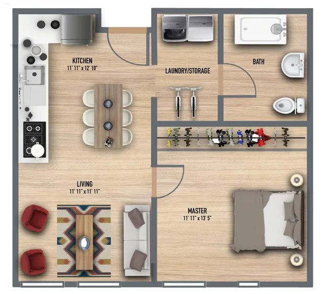 1 Bedroom | 658 Square Feet 1 Bedroom | 658 Square Feet